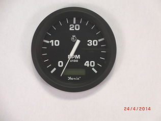 Tachometer with hour meter for alternator input